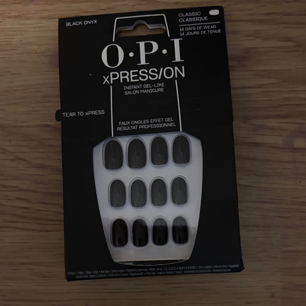 OPI xPRESS/ON Classic Black Nail Set